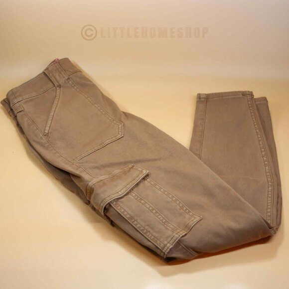 NWT!  Spanx Stretch Twill Ankle Cargo Pants in Honey Glow size XS/S - Picture 3 of 7